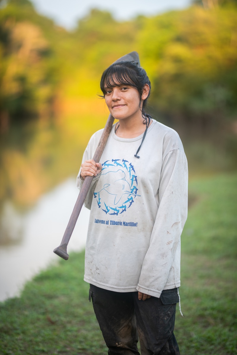 Portrait of Alejandra Chumbimune during fieldwork.