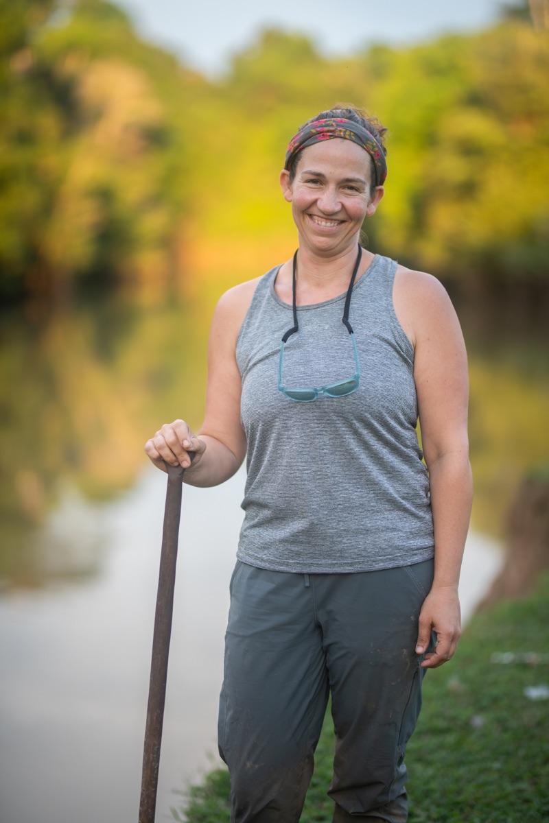 Portrait of Ava Goodale during fieldwork.