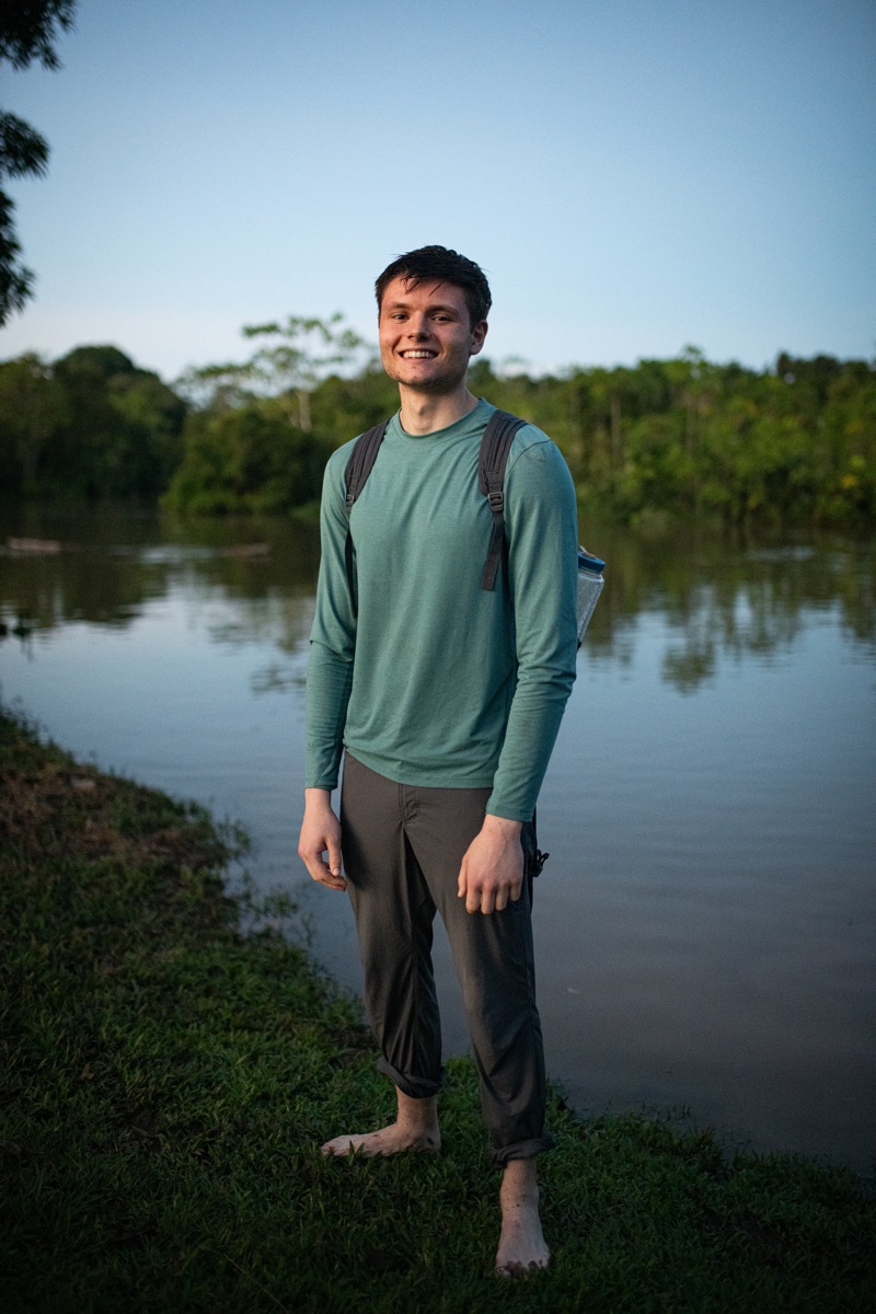 Portrait of John Henry Lotz-McMillen during fieldwork.