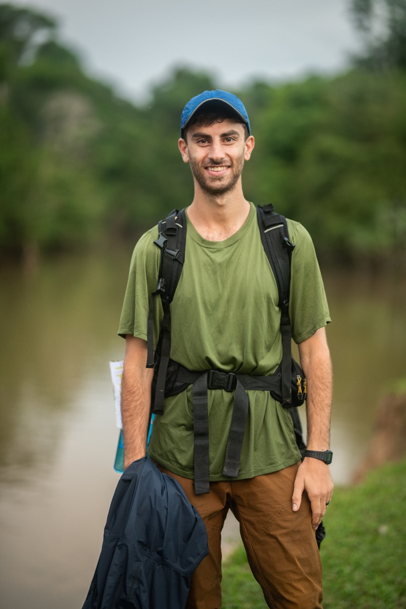 Portrait of Josh Silver during fieldwork.
