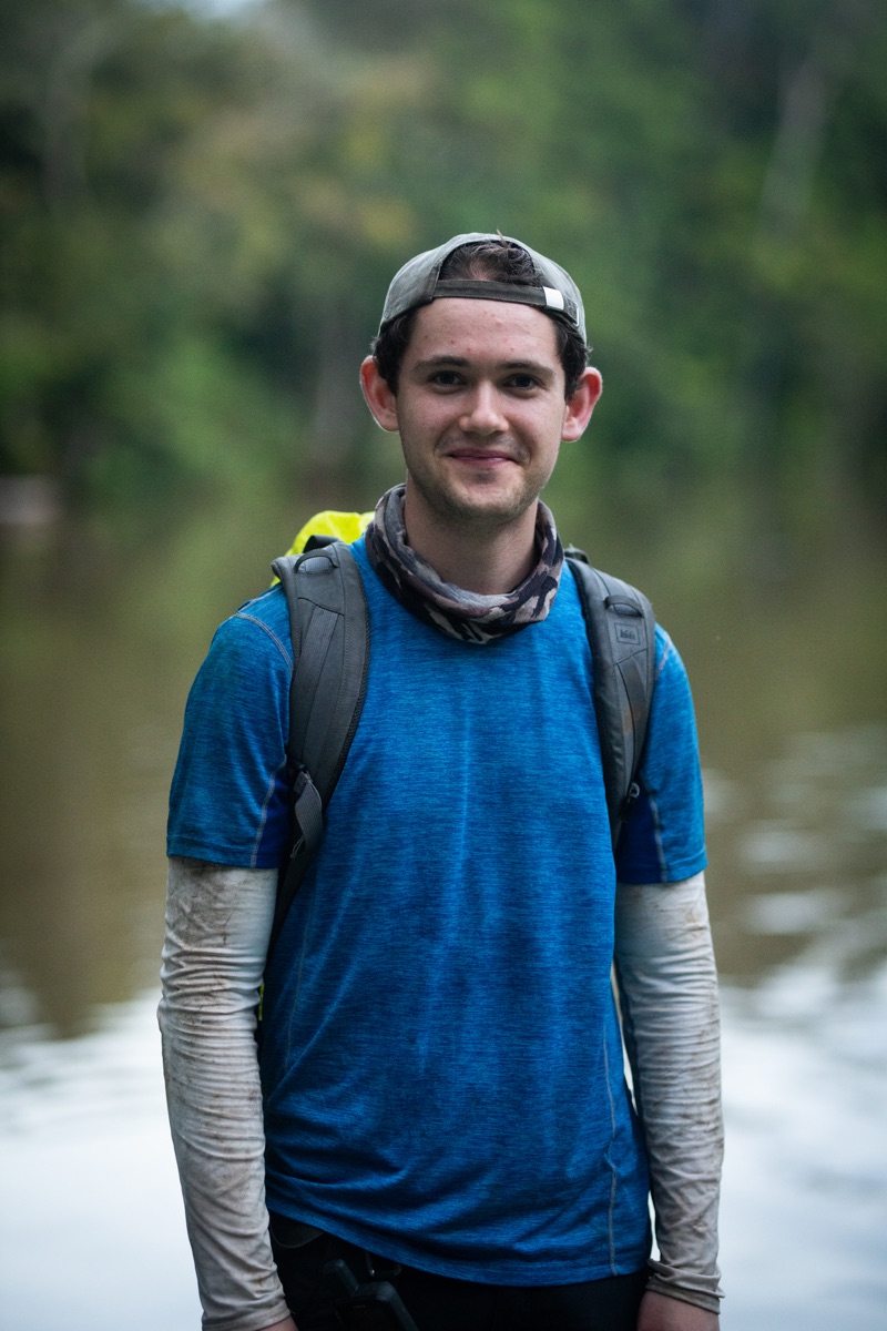 Portrait of Matt Gardiner during fieldwork.