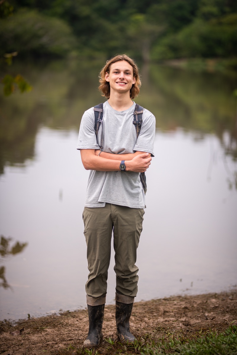 Portrait of Nathan Van Doorn during fieldwork.