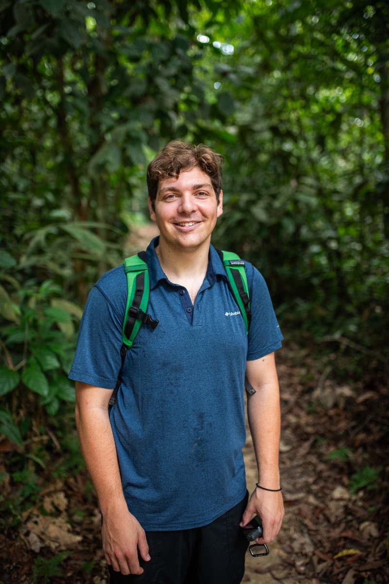 Portrait of Ryan Cafritz during fieldwork.