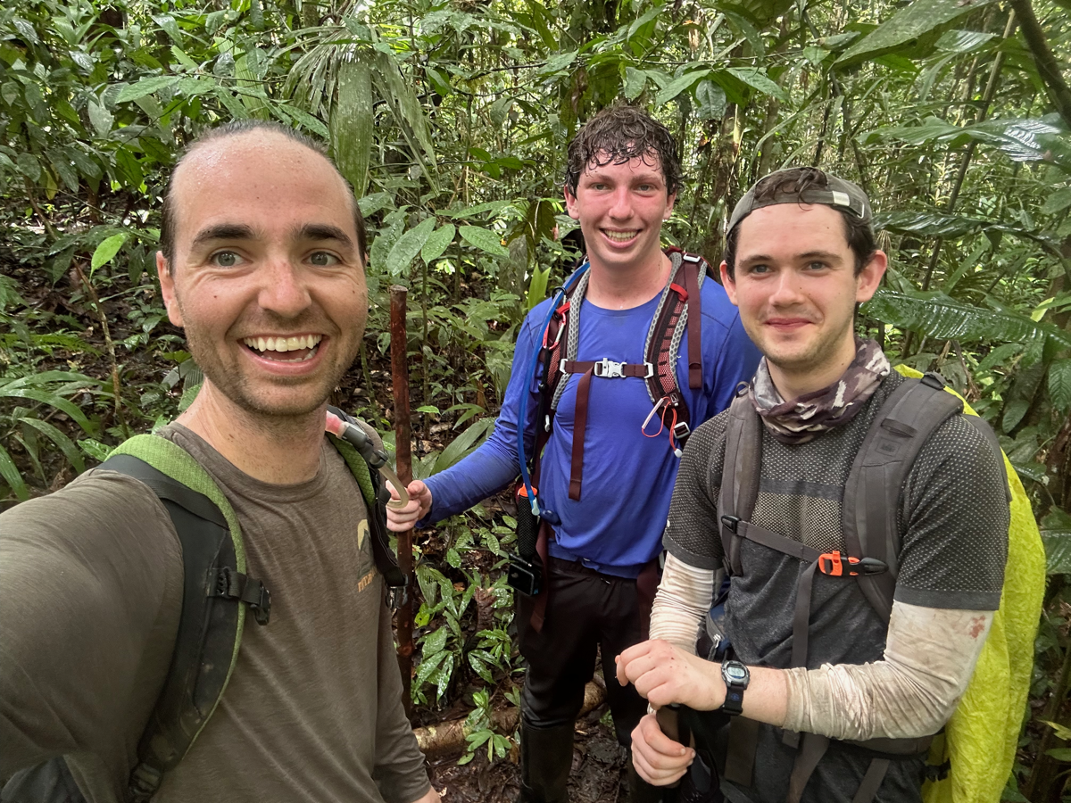 Portrait of Zach Matise during fieldwork.